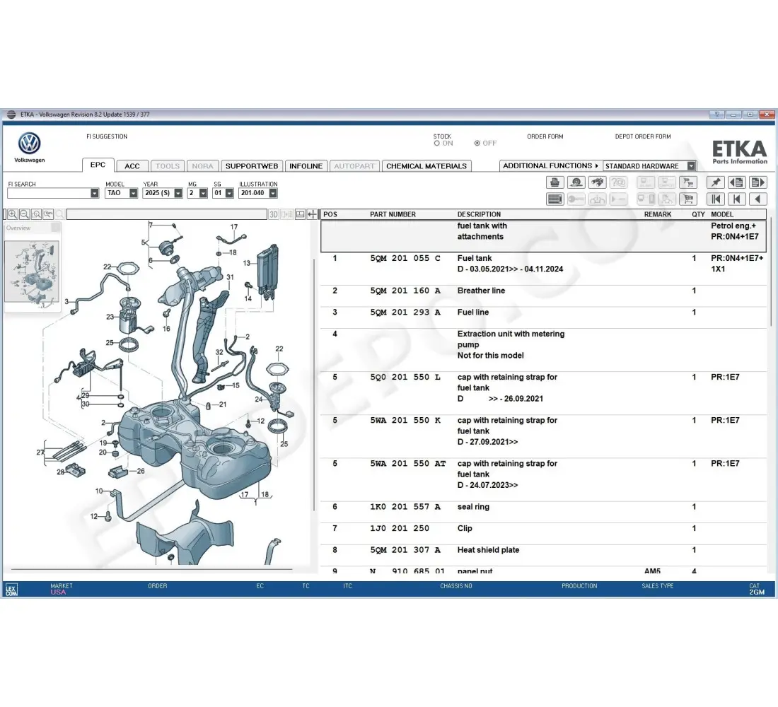 Etka on sale vw parts